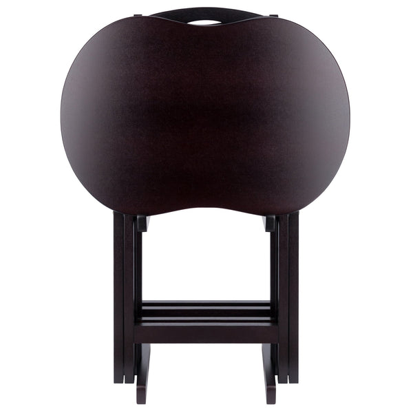 Winsome Wood Skippy 5-piece Snack Table Set – Versatile Espresso Design For Easy Entertaining & Compact Storage Espresso Solid ,Composite Wood 92532-winsome-wood