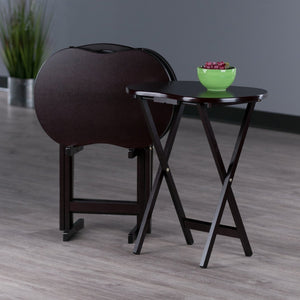 Winsome Wood Skippy 5-piece Snack Table Set – Versatile Espresso Design For Easy Entertaining & Compact Storage Espresso Solid ,Composite Wood 92532-winsome-wood