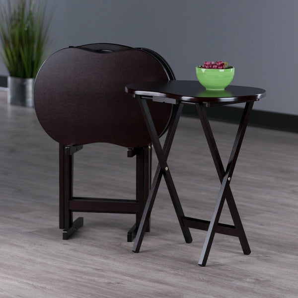 Winsome Wood Skippy 5-piece Snack Table Set – Versatile Espresso Design For Easy Entertaining & Compact Storage Espresso Solid ,Composite Wood 92532-winsome-wood