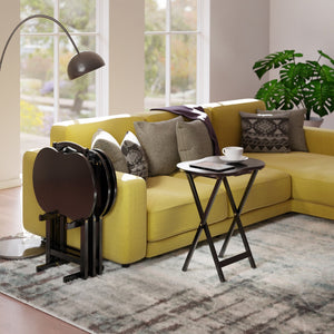 Winsome Wood Skippy 5-piece Snack Table Set – Versatile Espresso Design For Easy Entertaining & Compact Storage Espresso Solid ,Composite Wood 92532-winsome-wood