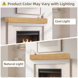 English Elm Fireplace Mantel, 48" Handcrafted Solid Pine Floating Shelf With Rustic Charm & Easy Installation T3210P391507