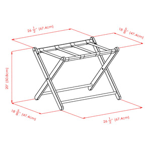 Winsome Wood Dora Luggage Rack With Removable Fabric Basket – Espresso Wood, Stylish & Functional Storage Solution Espresso Solid Wood ,Nylon ,Fabric 92535-winsome-wood