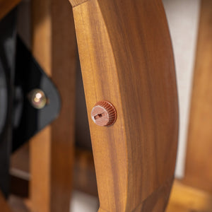 English Elm Christopher Knight Home® - Tanah 360° Outdoor Swivel Lounge Chair in Teak Finish with Plush Beige Cushions — Stylish Patio Comfort N775P361825T