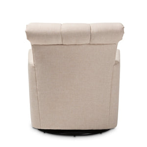 Baxton Studio Baxton Studio Rayner Beige Upholstered Swivel Chair – Modern Comfort with 360° Movement & Tufted Design TSF7715-Beige-CC