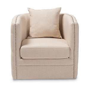 Baxton Studio Baxton Studio Micah Beige Tufted Swivel Chair - Modern Comfort for Living Rooms & Home Offices TSF7718-Beige-CC