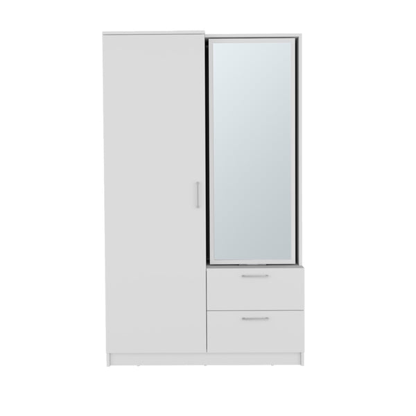 English Elm Emporia White Armoire with Dual Zone Wardrobe and Shoe Storage for Bedroom B092S00278