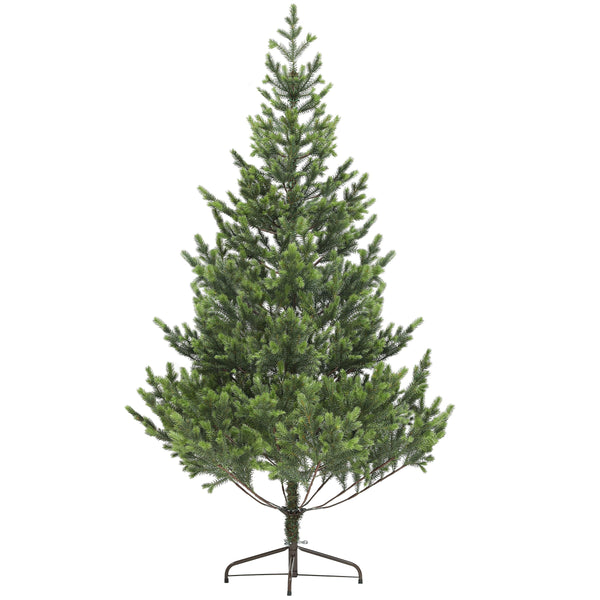 English Elm Homcom 6Ft Realistic Cedar Christmas Tree With 1933 Tips, Easy Setup & Safe Flame-Retardant Design W2225P249640