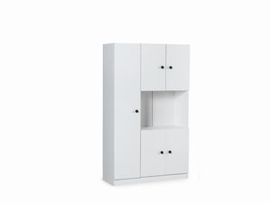 English Elm Venus Wood Shoe Storage Cabinet with 3 Shelves, Elegant White Sideboard for Entryway, Durable, Space-Saving Design B029P333922