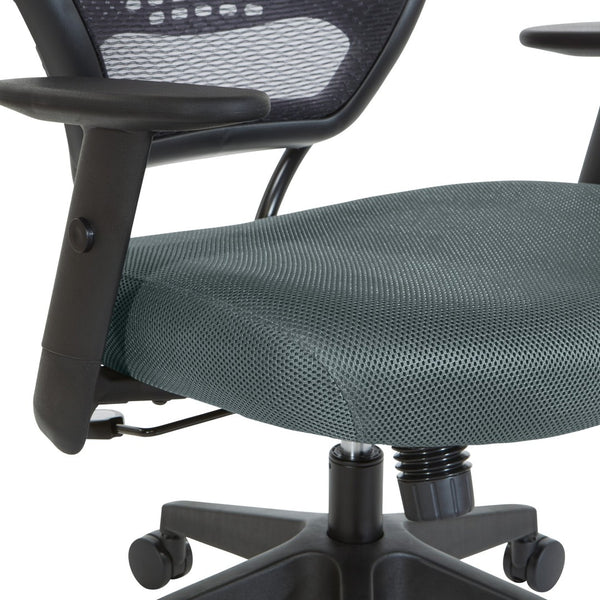 OSP Home Furnishings Professional Mesh Back Manager Chair with Lumbar Support Padded Seat and Synchro Tilt 5500-2M