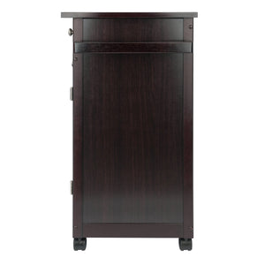Winsome Wood Savannah Kitchen Utility Cart - Espresso Finish With Spacious Storage, Casters & Elegant Design Espresso Solid ,Composite Wood 92626-winsome-wood