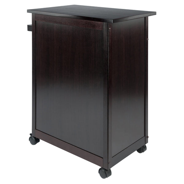 Winsome Wood Savannah Kitchen Utility Cart - Espresso Finish With Spacious Storage, Casters & Elegant Design Espresso Solid ,Composite Wood 92626-winsome-wood
