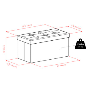 Winsome Wood Ashford Rectangular Storage Ottoman - Versatile Espresso Seat With Hidden Storage For Any Room Espresso Polyurethane 92627-winsome-wood