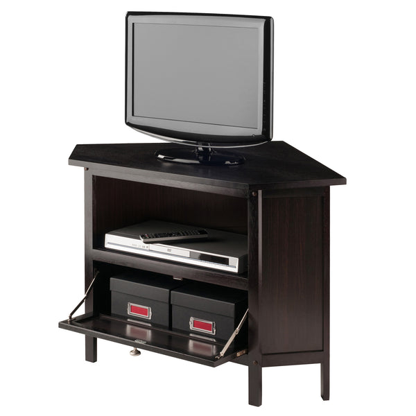 Winsome Wood Zena Corner Tv And Media Stand - Stylish Espresso Finish, Space-saving Design For Your Living Room Espresso Solid ,Composite Wood 92634-winsome-wood