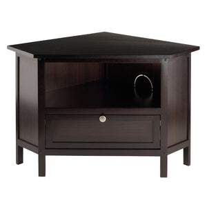 Winsome Wood Zena Corner Tv And Media Stand - Stylish Espresso Finish, Space-saving Design For Your Living Room Espresso Solid ,Composite Wood 92634-winsome-wood