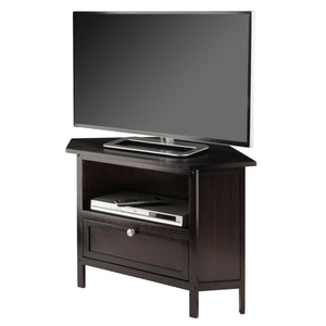 Winsome Wood Zena Corner Tv And Media Stand - Stylish Espresso Finish, Space-saving Design For Your Living Room Espresso Solid ,Composite Wood 92634-winsome-wood