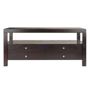 Winsome Wood Copenhagen Coffee Table, Espresso - Scandinavian Design With Storage Drawers And Open Shelf Space Espresso Solid ,Composite Wood 92643-winsome-wood