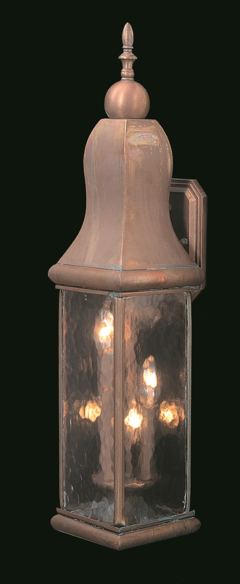 Framburg 3-light Elegant Brass Lantern Wall Mount For Stunning Outdoor Illumination And Style Raw Copper Metal 9265 Rc