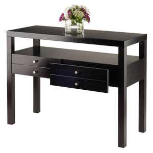 Winsome Wood Copenhagen Console Table - Elegant Scandinavian Design In Espresso With Storage & Style For Any Room Espresso Solid ,Composite Wood 92656-winsome-wood