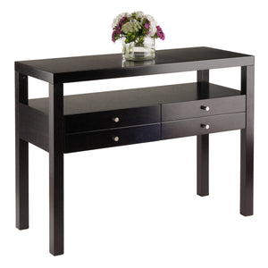 Winsome Wood Copenhagen Console Table - Elegant Scandinavian Design In Espresso With Storage & Style For Any Room Espresso Solid ,Composite Wood 92656-winsome-wood