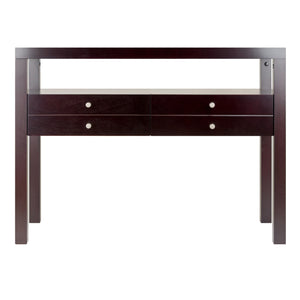 Winsome Wood Copenhagen Console Table - Elegant Scandinavian Design In Espresso With Storage & Style For Any Room Espresso Solid ,Composite Wood 92656-winsome-wood