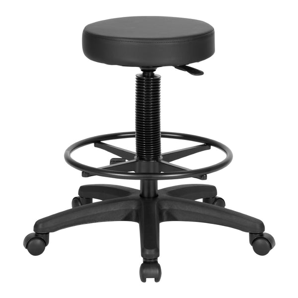 OSP Home Furnishings Pneumatic Saddle Stool Ergonomic Height Adjustable Seat for Drafting Lab Studio Work ST217