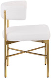 Rivage Cream Durable Linen Textured Fabric Dining Chair 926Cream-C Meridian Furniture