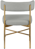 Rivage Light Grey Durable Linen Textured Fabric Dining Chair 926Grey-C Meridian Furniture