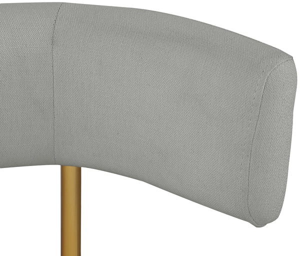 Rivage Light Grey Durable Linen Textured Fabric Dining Chair 926Grey-C Meridian Furniture