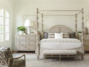 Lexington Barclay Butera Heathercliff Poster Bed - Elegant King Canopy Design With Turned Posts For Sophisticated Bedrooms Dune  926-174c