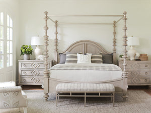 Lexington Barclay Butera Costera Bachelor's Chest – Stylish 42-inch Storage Solution With Diamond Design And Elegant Bun Feet Dune  926-624