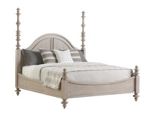 Lexington Barclay Butera Heathercliff Poster Bed – Elegant California King With Turned Posts And Removable Canopy Frame Design Dune  926-175c
