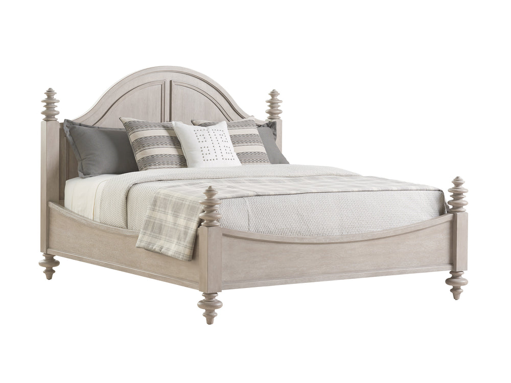 Lexington Barclay Butera Heathercliff Poster Bed – Elegant California King With Turned Posts And Removable Canopy Frame Design Dune  926-175c