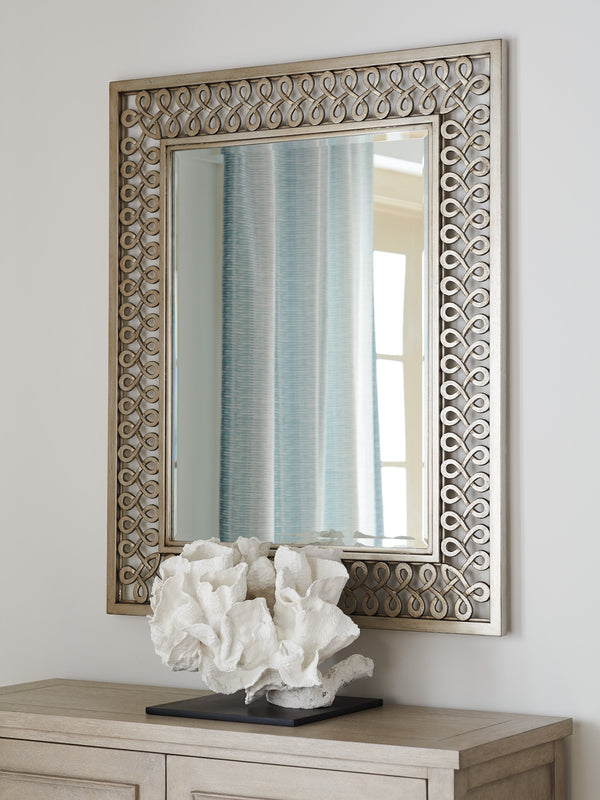 Lexington Barclay Butera Manzanita Metal Mirror – Elegant Cast Aluminum Frame With Sinuous Design For Sophisticated Living Dune  926-206