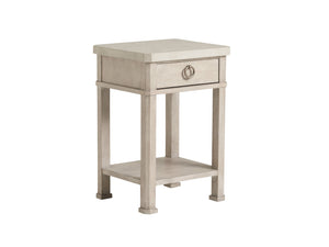 Lexington Barclay Butera Escondido Night Table - Stylish Cast Concrete Design With Drawer & Shelf For Elegant Living Spaces Dune  926-622