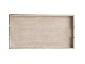 Lexington Barclay Butera Anacapa Bar Cart: Stylish Metal & Wood Design With Removable Tray, Industrial Casters & Elegant Finish Dune  926-862