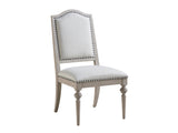 Lexington Barclay Butera Aidan Upholstered Side Chair - Coastal Elegance With Natural Linen, Smoked Nickel Trim And Graceful Design Dune  926-880-40