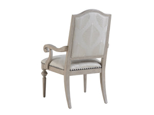Lexington Barclay Butera Aidan Upholstered Arm Chair - Casual Elegance With Natural Linen, Smoked Nickel Trim & Graceful Design Dune  926-881-40