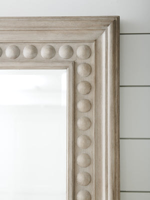 Lexington Barclay Butera Carbon Floor Mirror - 80-inch Tall Design With Circular Detail, Perfect For Elegant Bedroom Spaces Dune  926-902