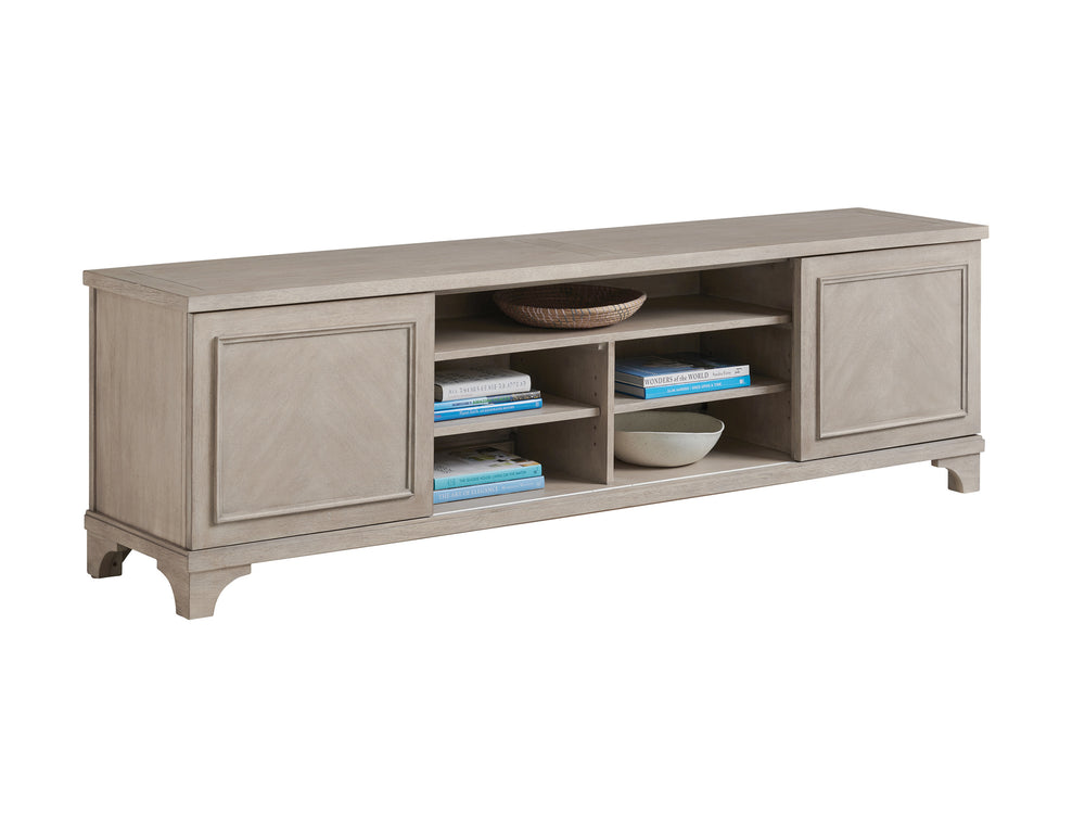 Lexington Barclay Butera Geoffrey Media Console - Chic Malibu-inspired Design With Ample Storage And Elegant Style Elements Dune  926-908