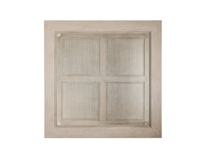 Lexington Barclay Butera Castlerock Cocktail Table - Elegant Neo-traditional Design With Glass Top And Woven Cane Shelf Dune  926-945