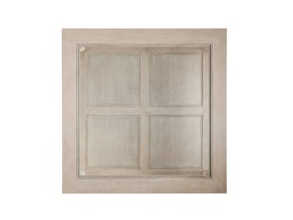 Lexington Barclay Butera Castlerock Cocktail Table - Elegant Neo-traditional Design With Glass Top And Woven Cane Shelf Dune  926-945