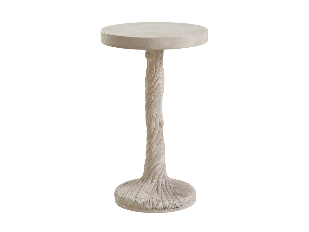 Lexington Barclay Butera Saddle Peak Round Accent Table - Natural Tree Trunk Inspired Design For Elegant Living Spaces Dune  926-950