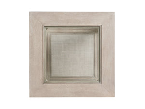 Lexington Barclay Butera Castlerock End Table - Elegant Neo-traditional Design With Glass Top And Woven Cane Shelf For Living Spaces Dune  926-955