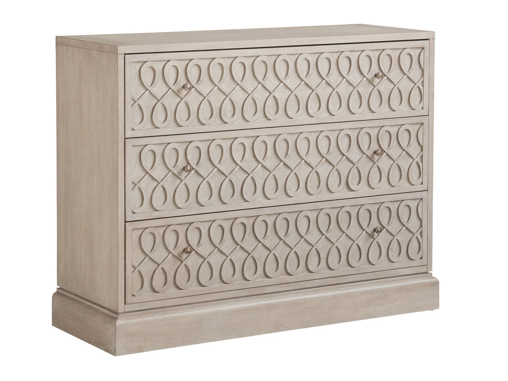Lexington Barclay Butera Adamson Hall Chest - Elegant Malibu-inspired Design With Sinuous Figure-eight Drawers And Plinth Base Dune  926-973