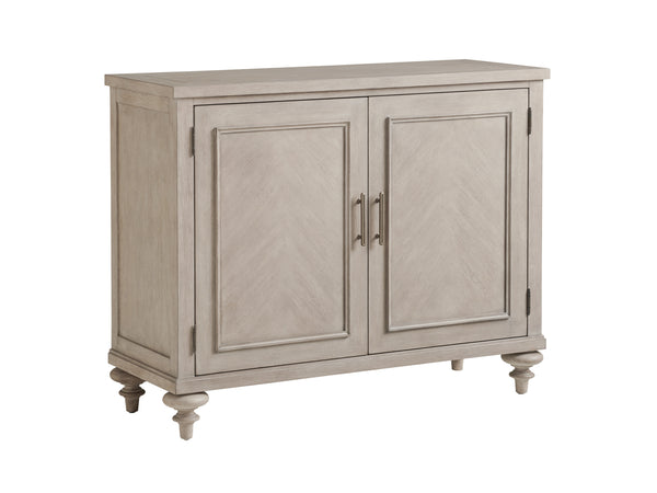 Lexington Barclay Butera Neptune Hall Chest - Elegant Storage Solution With Adjustable Shelves And Stylish Bun Feet Design Dune  926-974