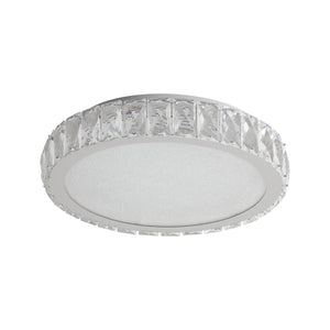 English Elm Crystal 13.8" LED Flush Mount Ceiling Light, 38W Dimmable Crystal Metal Fixture, 1271LM, 3K-5K W2312P374965
