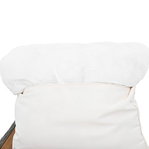 English Elm K&K 8-Piece Wicker Patio Set with 360° Swivel Rockers, Acacia Storage Table, Durable Cushions Beige+Brown N707S000016Z