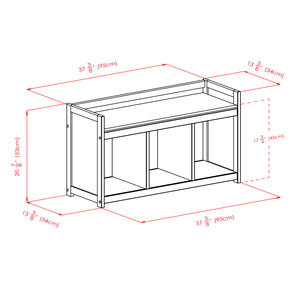 Winsome Wood Addison 4-piece Storage Bench Set With 3 Foldable Baskets – Stylish Espresso & Beige Organizer Espresso ,Beige Solid ,Composite Wood ,Fabric 92701-winsome-wood