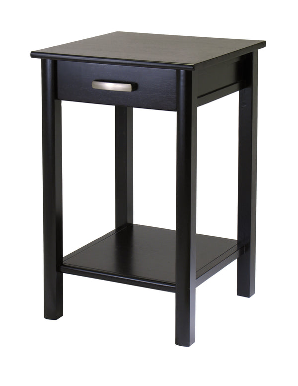 Winsome Wood Liso Espresso End Table & Printer Stand - Stylish Modern Design With Drawer & Shelf For Storage Espresso Solid ,Composite Wood 92719-winsome-wood