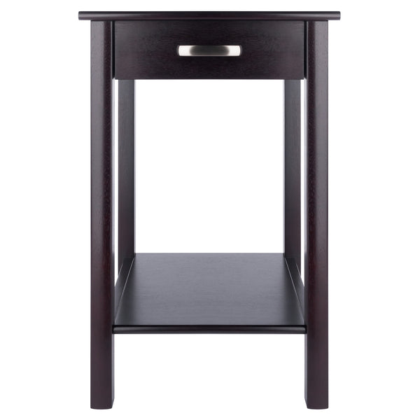 Winsome Wood Liso Espresso End Table & Printer Stand - Stylish Modern Design With Drawer & Shelf For Storage Espresso Solid ,Composite Wood 92719-winsome-wood